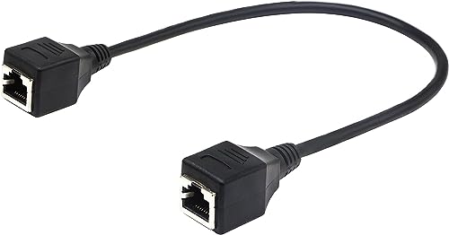 zdyCGTime Patch CAT5 Stecker RJ45 Buchse auf RJ45 Buchse Ethernet Extender CAT5/LAN Netzwerk Verlängerungskabel Universelle Verbindung mit PCs, Computern, PoE-Geräten usw. (30 cm/30,5 cm) von zdyCGTime