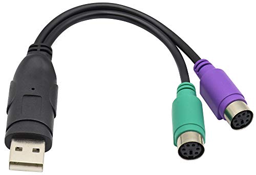 zdyCGTime USB Männlich auf Doppel-PS2 Weiblich Splitter,Konvertierung Kabel für Tastatur und Maus,Konvertierung Kabel für Tastatur und Maus,Unterstützung von Win98/XP/7/8 usw.(1Stück) von zdyCGTime