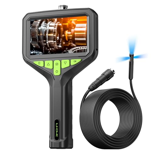 Z34 Endoskopkamera mit Licht 10m, inspektionskamera Triple Lens DREI Linsen Endoskop mit 4.3-Zoll-IPS- Bildschirm, IP68 Wasserdicht Rohrkamera, 8mm Schlangenkamera, 1080P HD Digital Endoscope von zealtron