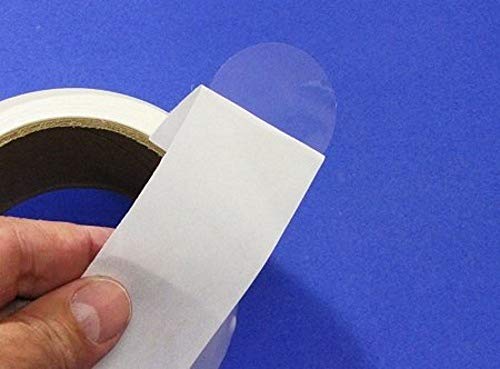 Verschlussetiketten transparent auf Rolle - ø 80 mm rund - 1.000 Stück je Rolle - Kern: 76 mm - aussen gewickelt - stark haftend - Klebepunkte transparent - 80 mm Durchmesser von zega-labels