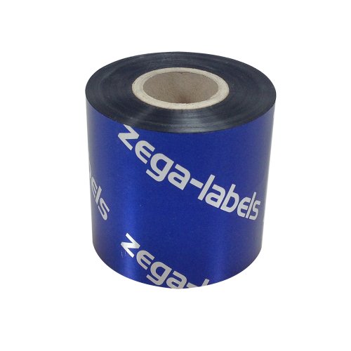 zega-labels Thermotransfer Farbband 60 mm x 300 m - zega blue (Wachs Premium) - Farbseite AUSSEN - für Zebra ZT-Serie/ZM400/Z4M+/S4M/ZD420T/ZD620T - 1 Zoll Kern Ø 25 mm - für Papieretiketten von zega-labels
