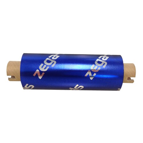 zega-labels Thermotransfer Farbband 84 mm x 74 m - zega blue (Wachs Premium) - für Zebra GK/GX/GC/TLP - 1/2 Zoll Kern Ø 12,7 mm - für Papieretiketten von zega-labels