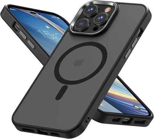 zelaxy Matte Schutzhülle Kompatibel mit iPhone 14 Pro (2022) Anti-Fingerprint Slim Fit Cover Hard PC Phone Case Protective Lens -Schwarz von zelaxy