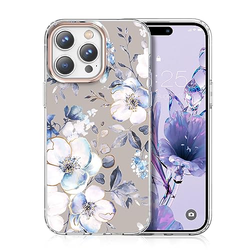 zelaxy Flower Case Compatible with iPhone 15 Pro Max 6.7 inch 2023, Soft & Flexible TPU Shockproof Cover Flower Garden Patterns Full Body Protective Floral Phone Case for Girl Woman (Blossom) von zelaxy