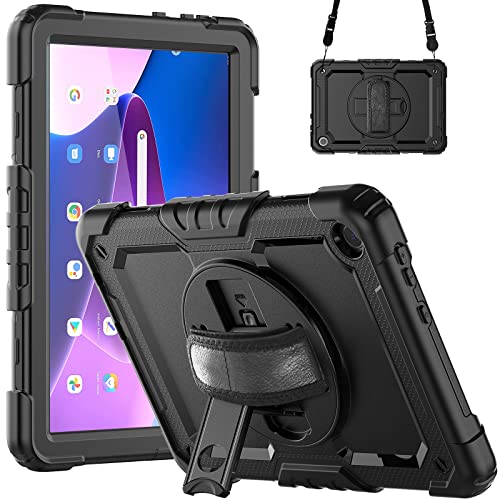 ZenRich Schutzhülle für Lenovo Tab M10 3rd Gen 25.7 cm 2022, Rugged Protective with Screen Protector, 360° Rotating Kickstand/Hand Strap/Pencil Holder for Lenovo M10 Gen 3 Tablet Case, Black ZenRich Schutzhülle für Lenovo Tab M10 3rd Gen 25.7 cm 2022, Rugged Protective with Screen Protector, 360° Rotating Kickstand/Hand Strap/Pencil Holder for Lenovo M10 Gen 3 Tablet Case, Black von zenrich