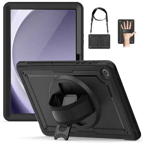 ZenRich Schutzhülle für Samsung Galaxy Tab A9 Plus 11 Zoll 2023, robuste Schutzhülle mit Displayschutzfolie, 360° drehbarer Ständer/Handschlaufe/Stifthalter für Samsung A9+ Tablet-Hülle, Schwarz ZenRich Schutzhülle für Samsung Galaxy Tab A9 Plus 11 Zoll 2023, robuste Schutzhülle mit Displayschutzfolie, 360° drehbarer Ständer/Handschlaufe/Stifthalter für Samsung A9+ Tablet-Hülle, Schwarz von zenrich