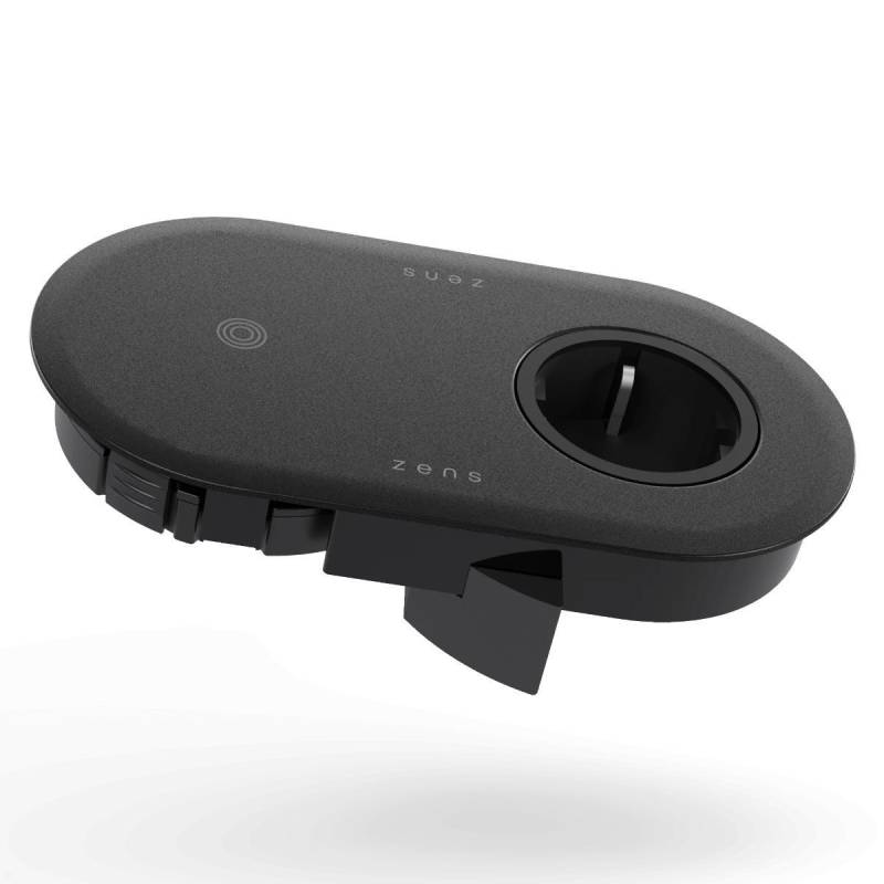 Zens PuK Combi ZEPC01B mit Qi-Ladefunktion und Steckdose, schwarz von zens