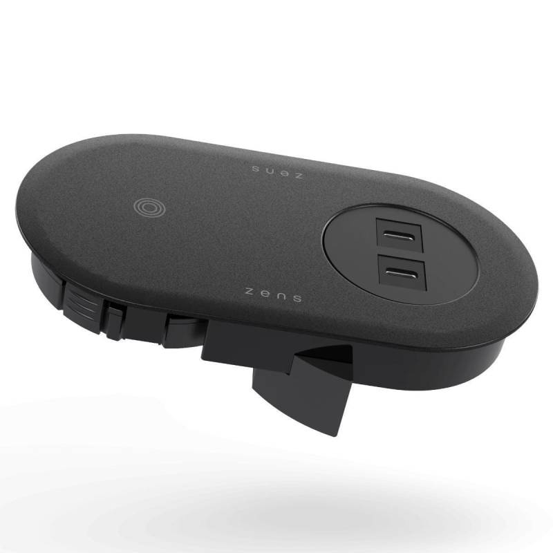 Zens PuK Combi ZEPC01BPD mit Qi-Ladefunktion und 2 x USB-C, schwarz von zens