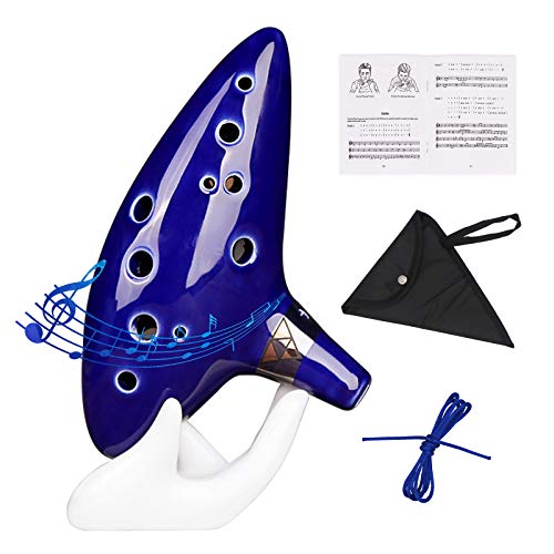 ZETONG Zelda Ocarina 12 Hole Alto C Crackle Pattern Ocarina with Text Book and Protective Bag,Perfect for Beginners and Professional Performanc Blue von zetong