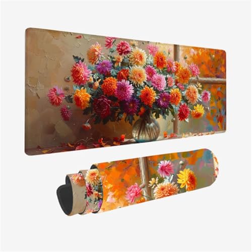 Blume Mauspad XXL 600x300X3MM, Gaming Mouspad Bunt Mauspad Wasserdicht und rutschfest, Verbessert Präzision und Geschwindigkeit, Schreibtischunterlage mit vernähten Kanten für Gaming Zubehör Model 269 Blume Mauspad XXL 600x300X3MM, Gaming Mouspad Bunt Mauspad Wasserdicht und rutschfest, Verbessert Präzision und Geschwindigkeit, Schreibtischunterlage mit vernähten Kanten für Gaming Zubehör Model 269 von zhangzen