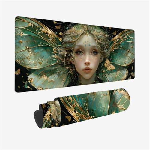 Elf Mauspad XXL 1600x800X3MM, Gaming Mouspad Fantasie Mauspad Wasserdicht und rutschfest, Verbessert Präzision und Geschwindigkeit, Schreibtischunterlage mit vernähten Kanten für Gaming, PC Model 332 Elf Mauspad XXL 1600x800X3MM, Gaming Mouspad Fantasie Mauspad Wasserdicht und rutschfest, Verbessert Präzision und Geschwindigkeit, Schreibtischunterlage mit vernähten Kanten für Gaming, PC Model 332 von zhangzen