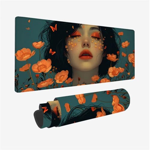 Frau Mauspad XXL 1200x600X3MM, Gaming Mouspad Blume Mauspad Wasserdicht und rutschfest, Verbessert Präzision und Geschwindigkeit,Schreibtischunterlage mit vernähten Kanten für Gaming Zubehör Model 365 Frau Mauspad XXL 1200x600X3MM, Gaming Mouspad Blume Mauspad Wasserdicht und rutschfest, Verbessert Präzision und Geschwindigkeit,Schreibtischunterlage mit vernähten Kanten für Gaming Zubehör Model 365 von zhangzen
