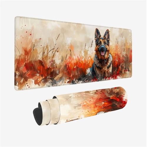 Gaming Mauspad Hund Mousepad Tier Schreibtischunterlage Groß 1000x500X3MM, mit rutschfeste Gummibasis und Vernähte Kanten, Mauspad für Verbessert Präzision und Geschwindigkei, Büro Deko Model 390 Gaming Mauspad Hund Mousepad Tier Schreibtischunterlage Groß 1000x500X3MM, mit rutschfeste Gummibasis und Vernähte Kanten, Mauspad für Verbessert Präzision und Geschwindigkei, Büro Deko Model 390 von zhangzen
