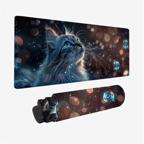 Gaming Mauspad Katze Mousepad Niedlich Schreibtischunterlage Groß 600x300X3MM, mit rutschfeste Gummibasis und Vernähte Kanten, Mauspad für Verbessert Präzision und Geschwindigkei, Büro Deko Model 234 Gaming Mauspad Katze Mousepad Niedlich Schreibtischunterlage Groß 600x300X3MM, mit rutschfeste Gummibasis und Vernähte Kanten, Mauspad für Verbessert Präzision und Geschwindigkei, Büro Deko Model 234 von zhangzen