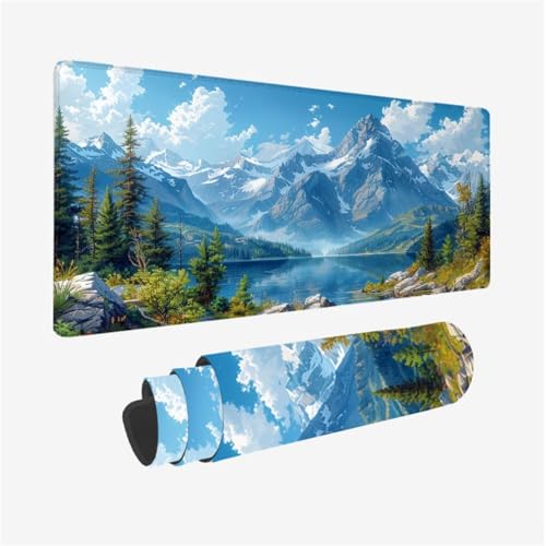 Gaming Mauspad Landschaft Mousepad Berg Schreibtischunterlage Groß 800x400X3MM, mit Rutschfeste Gummibasis und Vernähte Kanten, Mauspad für Verbessert Präzision und Geschwindigkei, Büro Deko Model 429 Gaming Mauspad Landschaft Mousepad Berg Schreibtischunterlage Groß 800x400X3MM, mit Rutschfeste Gummibasis und Vernähte Kanten, Mauspad für Verbessert Präzision und Geschwindigkei, Büro Deko Model 429 von zhangzen