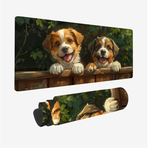 Hund Mauspad XXL 1200x600X3MM, Gaming Mouspad Niedlich Mauspad Wasserdicht und rutschfest, Verbessert Präzision und Geschwindigkeit, Schreibtischunterlage mit vernähten Kanten für Gaming, PC Model 404 Hund Mauspad XXL 1200x600X3MM, Gaming Mouspad Niedlich Mauspad Wasserdicht und rutschfest, Verbessert Präzision und Geschwindigkeit, Schreibtischunterlage mit vernähten Kanten für Gaming, PC Model 404 von zhangzen