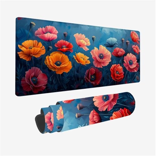 Mauspad Blume Mousepad XXL 800x400X3MM, Gaming Mauspad Bunt Muster Design, Schreibtischunterlage mit 3 mm rutschfeste Gummibasis, Vernähte Kanten, Schreibtisch Zubehör, Geschenke für Frauen Model 382 Mauspad Blume Mousepad XXL 800x400X3MM, Gaming Mauspad Bunt Muster Design, Schreibtischunterlage mit 3 mm rutschfeste Gummibasis, Vernähte Kanten, Schreibtisch Zubehör, Geschenke für Frauen Model 382 von zhangzen