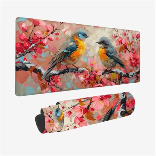 Vogel Mauspad XXL 500x250X3MM, Gaming Mouspad Blume Mauspad Wasserdicht und rutschfest, Verbessert Präzision und Geschwindigkeit,Schreibtischunterlage mit vernähten Kanten für Gaming Zubehör Model 350 Vogel Mauspad XXL 500x250X3MM, Gaming Mouspad Blume Mauspad Wasserdicht und rutschfest, Verbessert Präzision und Geschwindigkeit,Schreibtischunterlage mit vernähten Kanten für Gaming Zubehör Model 350 von zhangzen