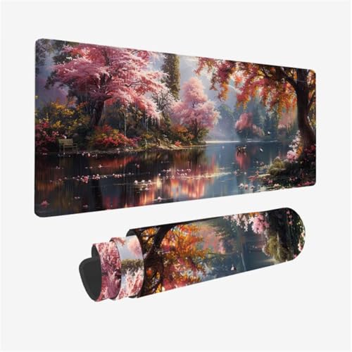 Wald Mauspad XXL 1000x500X3MM, Gaming Mouspad See Mauspad Wasserdicht und rutschfest, Verbessert Präzision und Geschwindigkeit, Schreibtischunterlage mit vernähten Kanten für Gaming Zubehör Model 341 Wald Mauspad XXL 1000x500X3MM, Gaming Mouspad See Mauspad Wasserdicht und rutschfest, Verbessert Präzision und Geschwindigkeit, Schreibtischunterlage mit vernähten Kanten für Gaming Zubehör Model 341 von zhangzen
