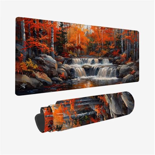 Wald Mauspad XXL 1200x600X3MM, Gaming Mouspad Fluss Mauspad Wasserdicht und rutschfest, Verbessert Präzision und Geschwindigkeit,Schreibtischunterlage mit vernähten Kanten für Gaming Zubehör Model 302 Wald Mauspad XXL 1200x600X3MM, Gaming Mouspad Fluss Mauspad Wasserdicht und rutschfest, Verbessert Präzision und Geschwindigkeit,Schreibtischunterlage mit vernähten Kanten für Gaming Zubehör Model 302 von zhangzen