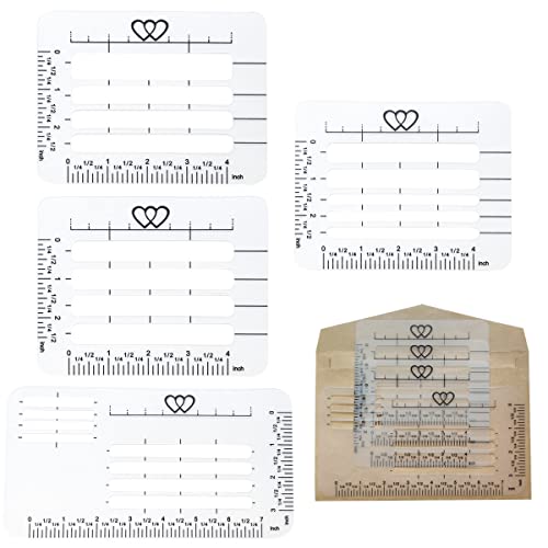 4 Stück Briefumschlag-Adressschablonen, Umschlagadressierhilfe, Schablonen, ideal zum Versenden von Dankeskarten, Hochzeitseinladungen, Party-Einladungen (4 Stile) von zhuohai