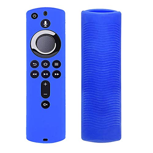 zkm Schutzhülle 5,9-Zoll-Abdeckung Weiche Silikon-Hauthülle Stoßfester Rutschfester Ersatz für Amazon Fire TV Stick 4K Fernbedienung Blau von zkm