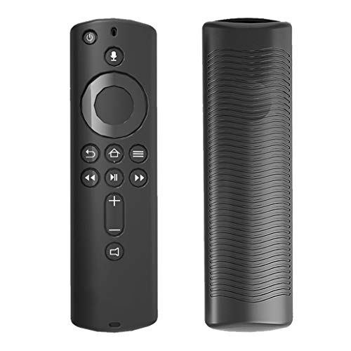 zkm Schutzhülle 5,9-Zoll-Abdeckung Weiche Silikon-Hauthülle Stoßfester Rutschfester Ersatz für Amazon Fire TV Stick 4K-Fernbedienung Schwarz von zkm