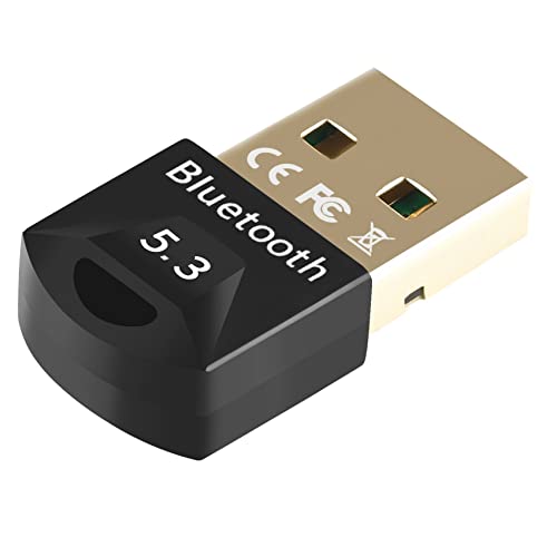 zoerbufan Bluetooth Adapter 5.3, Bluetooth Stick für Windows 11/10/8,1/7, USB EDR Bluetooth Dongle für PC, Laptop, Desktop, Headset, Lautsprecher, Tastatur, Kopfhörer (Schwarz) von zoerbufan