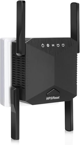 WLAN Verstärker 1200Mbit/s WiFi Repeater,Dualband 5GHz & 2.4GHz WLAN Repeater mit WPS,WiFi Internet Verstärker Kompatibel Allen Geräten,WiFi Range Extender Mit LAN/WAN Port von zoeyzoey