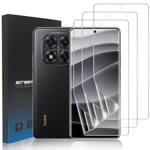 zonyee 3 Pack Displayschutzfolie für Xiaomi Redmi Note 14 Pro, [Nicht Glas] Klar HD Weich Hydrogel Folie TPU Schutzfolie für Redmi Note 14 Pro/Note 14 Pro+ - Kratzfest, Anti-Öl, Anti-Blasen von zonyee