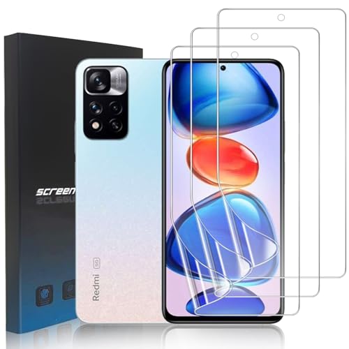 3 Pack Displayschutzfolie für Xiaomi Redmi Note 11 Pro, [Nicht Glas] Klar HD Weich Hydrogel Folie TPU Schutzfolie für Redmi Note 11 Pro 4G 5G/Xiaomi POCO X4 Pro - Kratzfest, Anti-Öl, Anti-Blasen von zonyee