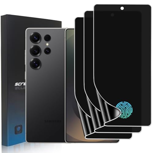 zonyee 3 Stück Privacy Sichtschutz Schutzfolie für Samsung Galaxy S25 Ultra (6,9 Zoll), TPU Privacy Folie Displayschutzfolie für Galaxy S25 Ultra [Fingerabdrucksensor Kompatible] von zonyee