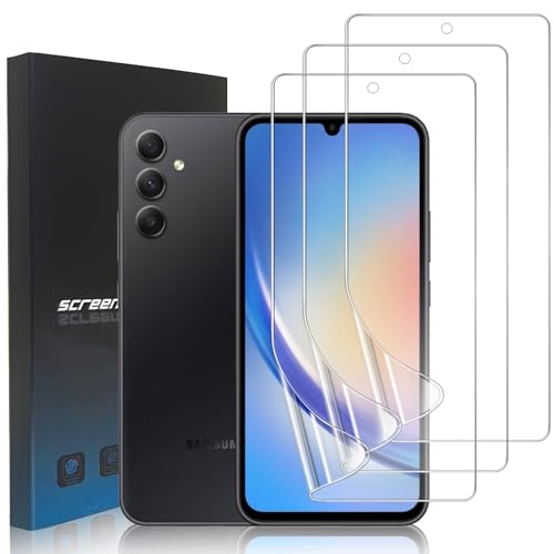 zonyee 3 Stück Schutzfolie Kompatibel mit Samsung Galaxy A34 5G (6,6 Zoll), Klar HD Weich TPU Folie [Nicht-Glas] Displayschutzfolie für Samsung Galaxy A34 - Kratzfest, Anti-Öl, Anti-Blasen von zonyee