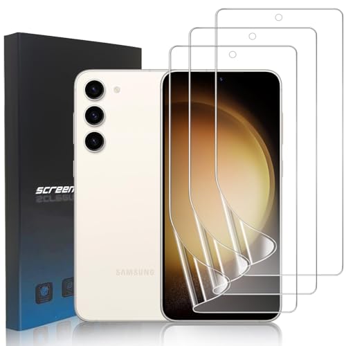 zonyee 3 Stück Schutzfolie Kompatibel mit Samsung Galaxy S23 5G (6,1 Zoll), Klar HD Weich TPU Folie [Nicht-Glas] Displayschutzfolie für Samsung Galaxy S23 - Kratzfest, Anti-Öl, Anti-Blasen von zonyee