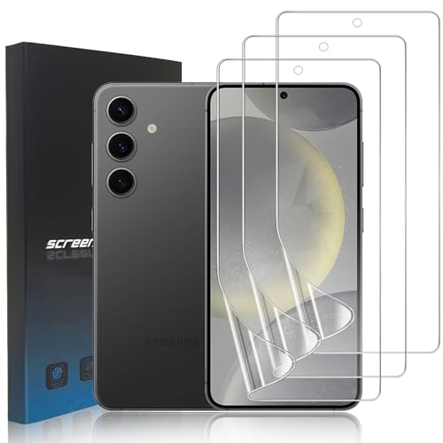 zonyee 3 Stück Schutzfolie Kompatibel mit Samsung Galaxy S24 5G (6,2 Zoll), Klar HD Weich TPU Folie [Nicht-Glas] Displayschutzfolie für Samsung Galaxy S24 - Kratzfest, Anti-Öl, Anti-Blasen von zonyee