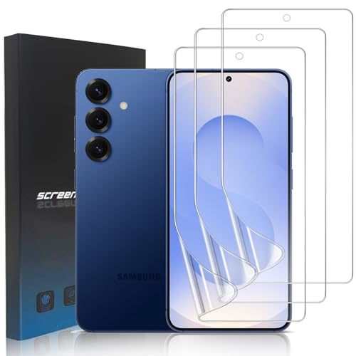 zonyee 3 Stück Schutzfolie Kompatibel mit Samsung Galaxy S25 5G (6,2 Zoll), Klar HD Weich TPU Folie [Nicht-Glas] Displayschutzfolie für Samsung Galaxy S25 - Kratzfest, Anti-Öl, Anti-Blasen von zonyee