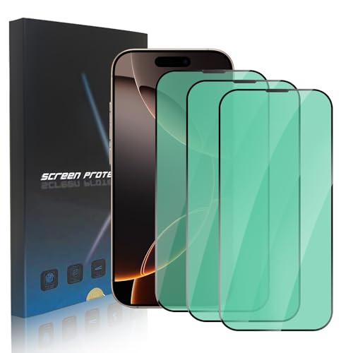 zonyee 3 Stück Schutzfolie Kompatibel mit iPhone 16 Pro 6,3 Zoll, HD Anti-Blaulicht Gehärtetem Glas Displayschutzfolie Grünlicht-Augenschutz 9H Härte Full Screen Folie zonyee 3 Stück Schutzfolie Kompatibel mit iPhone 16 Pro 6,3 Zoll, HD Anti-Blaulicht Gehärtetem Glas Displayschutzfolie Grünlicht-Augenschutz 9H Härte Full Screen Folie von zonyee