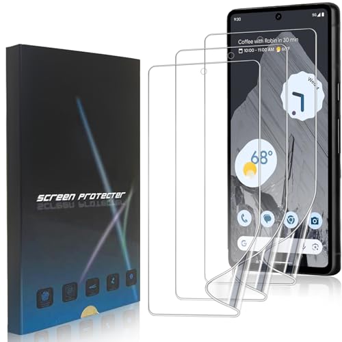 zonyee 3 Stück Schutzfolie für Google Pixel 8 Pro, [Nicht Glas] TPU Displayschutzfolie für Pixel 8 Pro-6.7" Screen Protector, Anti-Bläschen Klar HD Weich Hydrogel Folie, Fingerabdruck-ID Unterstützen von zonyee