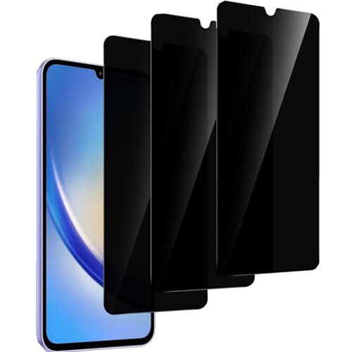 zonyee 3 Stück Sichtschutz Schutzfolie für Samsung Galaxy A34 5G, Anti-Spy Displayschutzfolie, Privatsphäre Sichtschutzfolie 9H Härte Gehärtetes Glas Blickschutzfolie - Scratch Resistant zonyee 3 Stück Sichtschutz Schutzfolie für Samsung Galaxy A34 5G, Anti-Spy Displayschutzfolie, Privatsphäre Sichtschutzfolie 9H Härte Gehärtetes Glas Blickschutzfolie - Scratch Resistant von zonyee