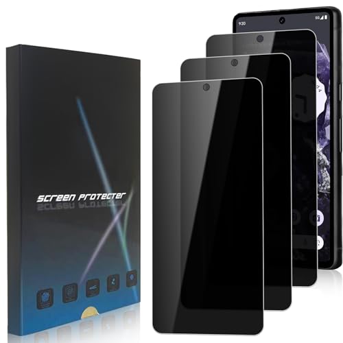 3 Stück Sichtschutzfolie für Google Pixel 8 6.2", 9H Härte Anti Spy Sichtschutz Schutzfolie Gehärtetes Glas Blickschutzfolie Displayschutzfolie für Google Pixel 8 [Blasenfrei, Scratch Resistant] von zonyee