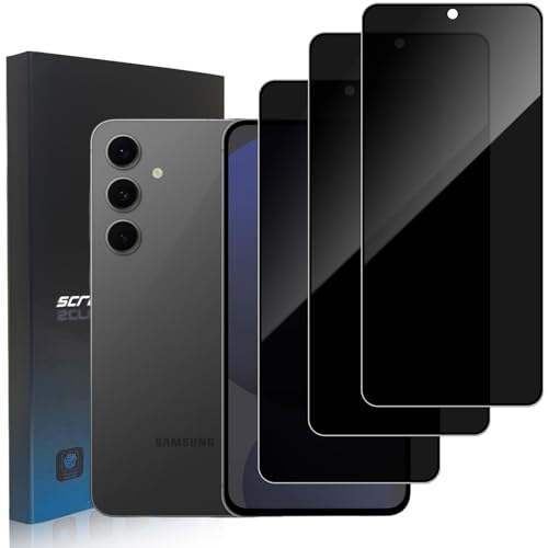 zonyee 3 Stück Sichtschutzfolie für Samsung Galaxy S24 FE 6.7", 9H Härte Anti-Spy Sichtschutz Schutzfolie Gehärtetes Glas Anti-Spähen Panzerfolie Displayschutzfolie [Anti Fingerabdruck und Kratzfest] von zonyee