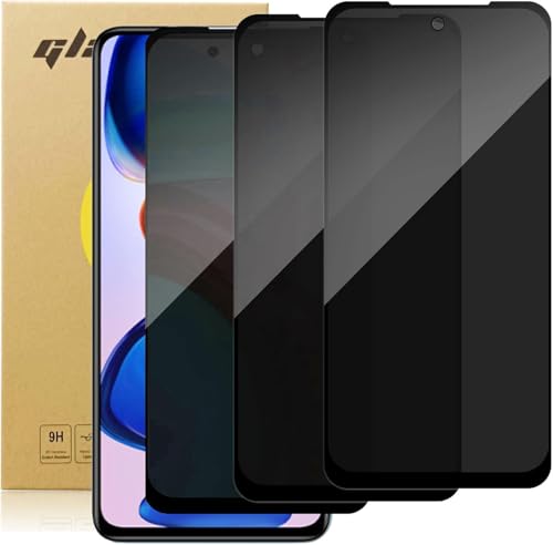 zonyee 3 Stück Sichtschutzfolie für Xiaomi Redmi Note 11 Pro 6.67", 9H Härte Privatsphäre Schutzfolie Gehärtetes Glas Folie Blickschutzfolie Displayschutz [Blasenfrei und Scratch Resistant] von zonyee