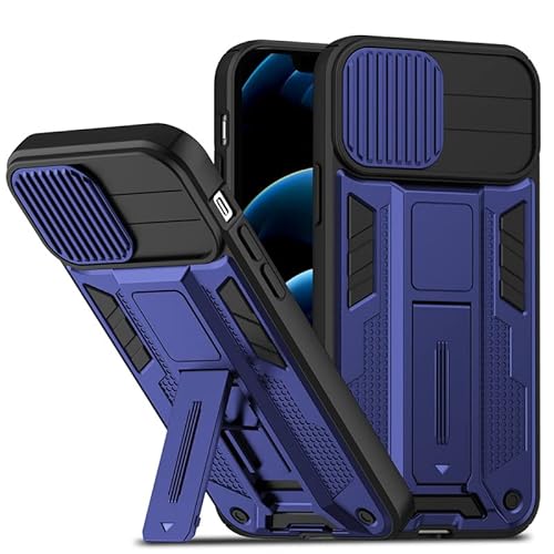 zonyee Hülle für iPhone 13 Pro Max 6,7", Anti-Drop Schutzhülle für das Telefon Hülle mit Ständer [mit Slide Camera Lens Cover und Kickstand] [Magnetische Autohalterung unterstützen] von zonyee