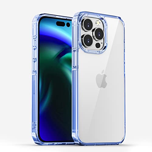 zonyee Hülle für iPhone 14 Pro Max, Harte Klar Gradient Schutzhülle Dünne Durchsichtige Stoßfest Kratzfest Handyhülle für iPhone 14 6.1 Zoll 2022 [Nicht Gelb][Militärischer Fallschutz] von zonyee