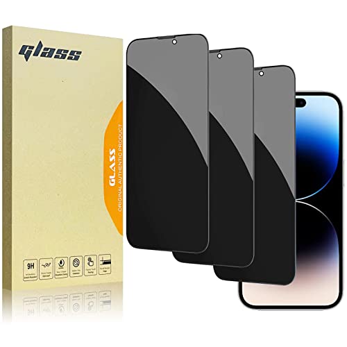zonyee 3 Stück Sichtschutzfolie für iPhone 14 Pro Max, Full Screen Blickschutzfolie Privatsphäre Sichtschutz Schutzfolie, 9H Härte Anti-Spähen Gehärtetes Glas Displayschutzfolie für iPhone 14 Pro Max zonyee 3 Stück Sichtschutzfolie für iPhone 14 Pro Max, Full Screen Blickschutzfolie Privatsphäre Sichtschutz Schutzfolie, 9H Härte Anti-Spähen Gehärtetes Glas Displayschutzfolie für iPhone 14 Pro Max von zonyee