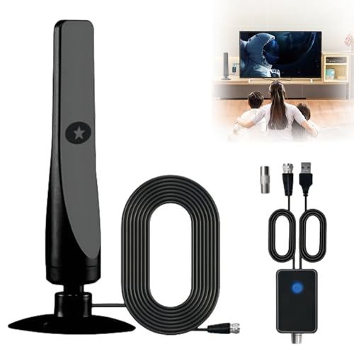 Vivoloop TV Antenna, Wavetune TV Antenna, TV Antenna Indoor, Antenna for Smart TV, Suction Cup TV Antenna Plug Play TV Antenna (1PCS) von zoocco