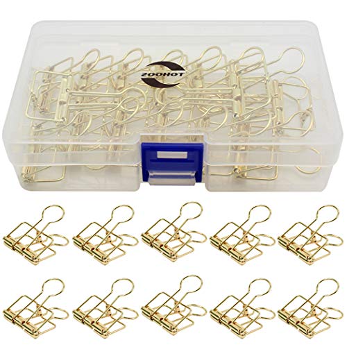 Zoohot 33mm Gold Foldback-Klammern - Packung mit 15 Stück von zoohot