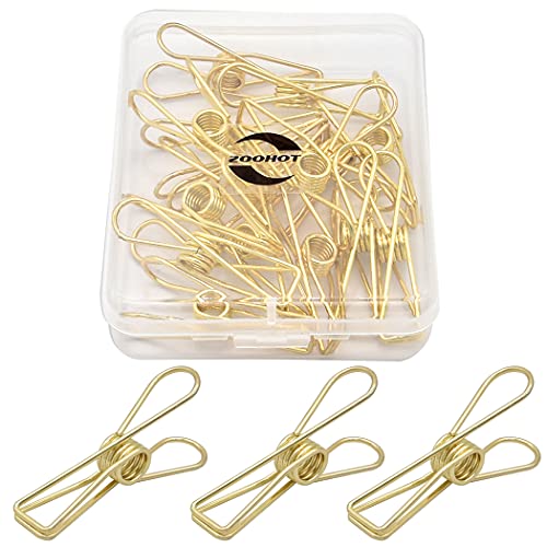 Zoohot Packung mit 15 Stück golden hohle Klammer, Mehrzweck Clothesline-Dienstprogramm Clips von zoohot