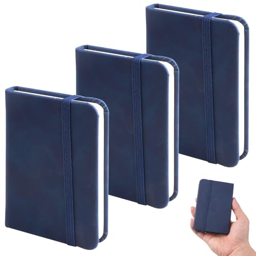 3 Stück Kleines Notizbuch A7, Mini Notizblock mit Gummiband, A7 kleine Pocket Notizbuch, Dickes Papier blaues Leder Notizheft Gesamt 300 Seiten,Für Tagebuch, Schule, Arbeit, Reisetagebuch,Tagesplaner 3 Stück Kleines Notizbuch A7, Mini Notizblock mit Gummiband, A7 kleine Pocket Notizbuch, Dickes Papier blaues Leder Notizheft Gesamt 300 Seiten,Für Tagebuch, Schule, Arbeit, Reisetagebuch,Tagesplaner von zorvixal