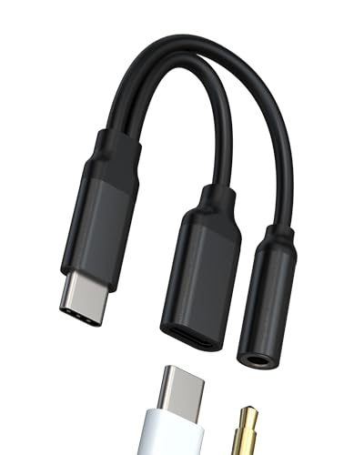 3.5mm Kopfhörer Klinke Adapter(2in1)USB C Ladekabel Splitter für Apple MFI Certified DAC Audio Auto AUX Kabel Headphone Mikrofon Jack Kompatibel für Samsung Type C aufladen Powerfür iPhone 15 für iPad von zoyuzan